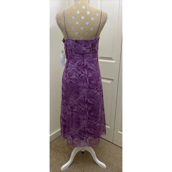 VtG Jonathan Martin 100% Silk Dress Y2K Fairy Babydoll Purple Sheer Sz 6 NWT - Picture 10 of 16
